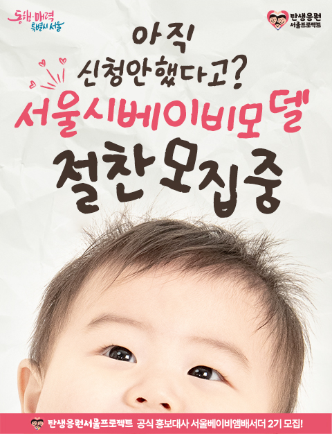 서울시 베이비앰버서더 2기 모집 안내 홈페이지로 이동